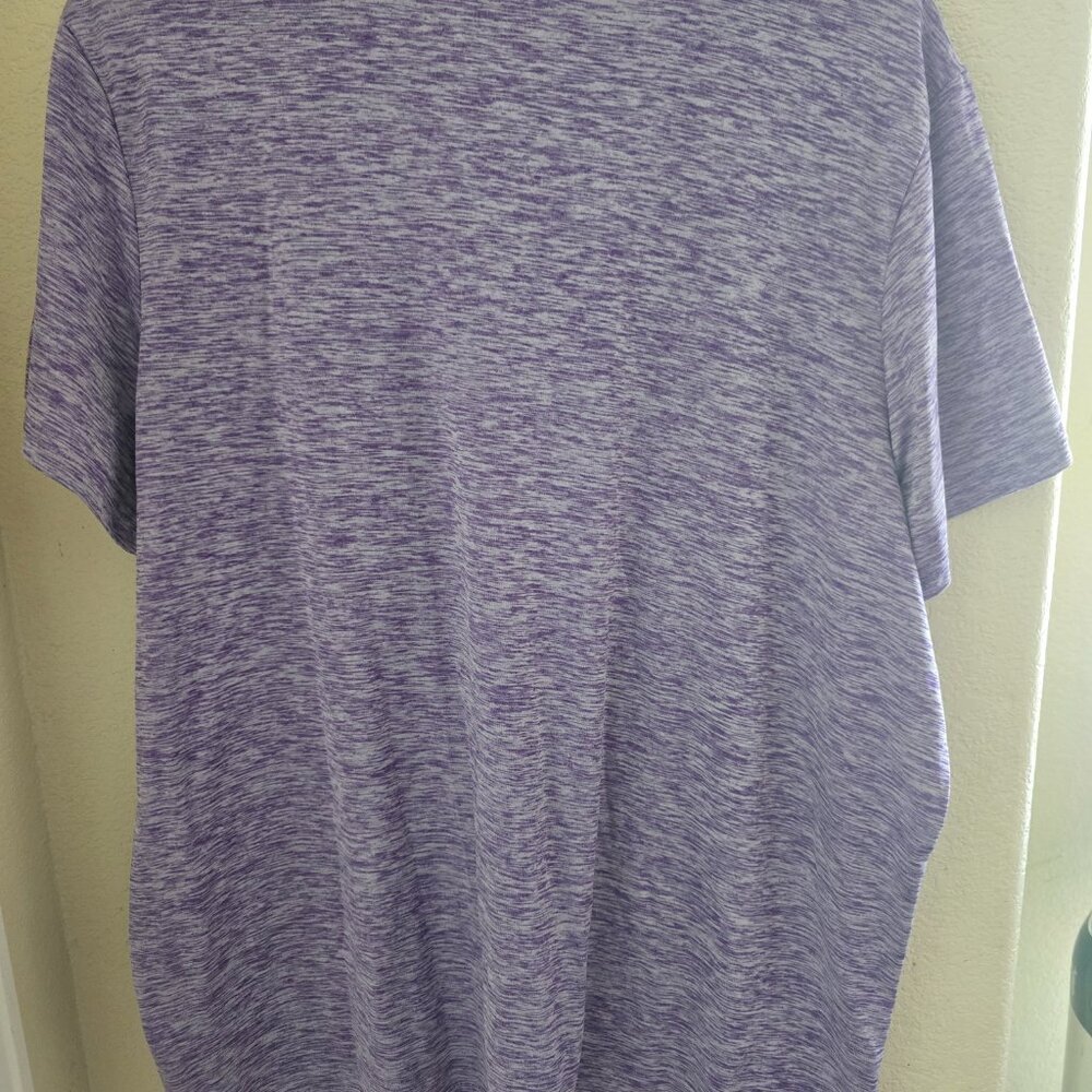 Real Essentials 2X Purple Heather Active Tee - Picture 3 of 3